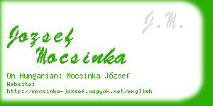 jozsef mocsinka business card