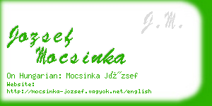 jozsef mocsinka business card